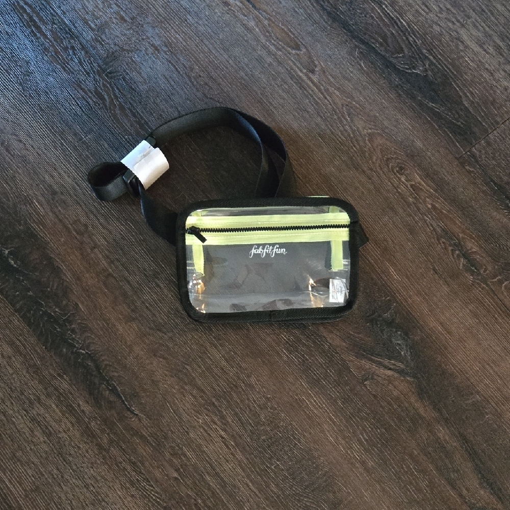 Transparent Crossbody Bag - Black and Yellow